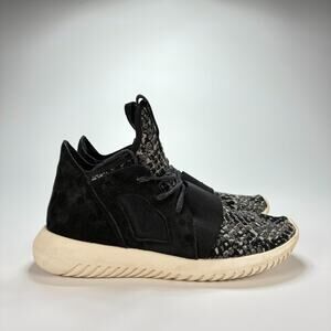 Adidas Tubular Defiant W Core Black Snakeskin Sneakers BB5122 Women's Size 8